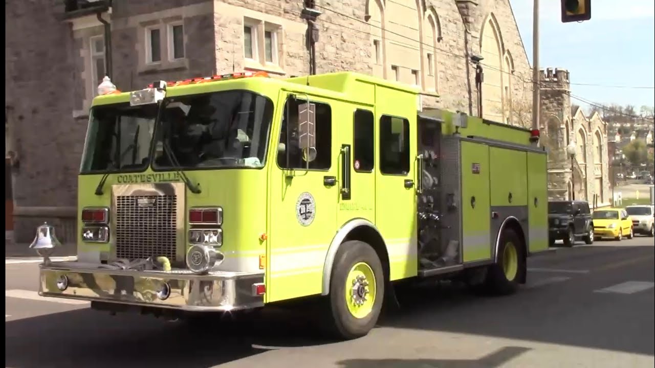 Coatesville City Fire Department Chief 41 and Engine 41-2 Responding 