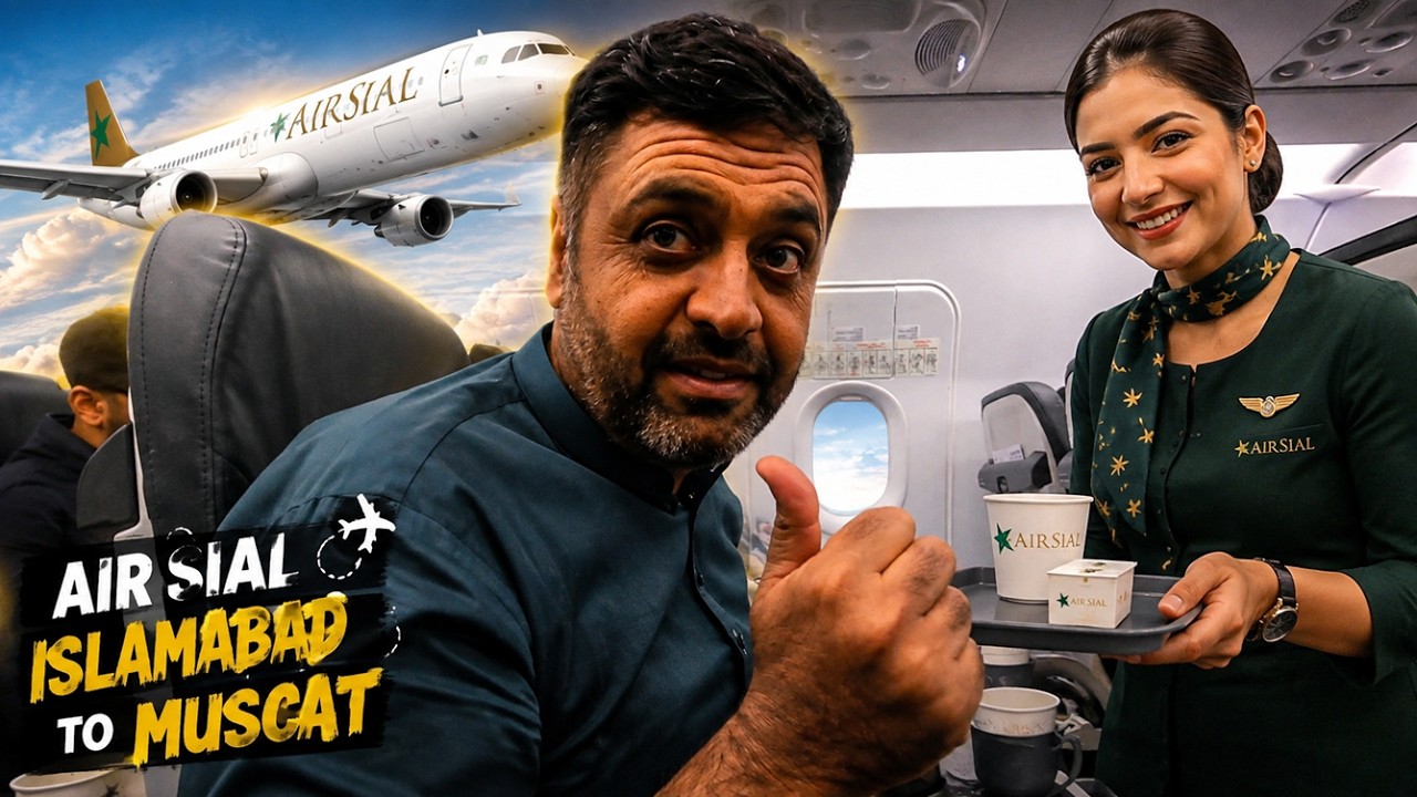 Air Sial Economy Class Review | Islamabad to Muscat | Food, Seats & Service