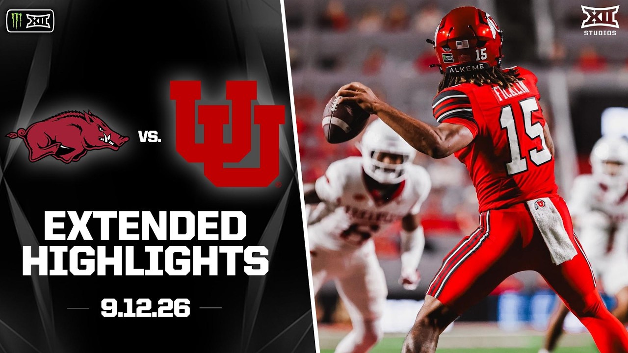 Arkansas vs. #20 Utah Extended Highlights | 2026 Monster Energy Big 12 Football