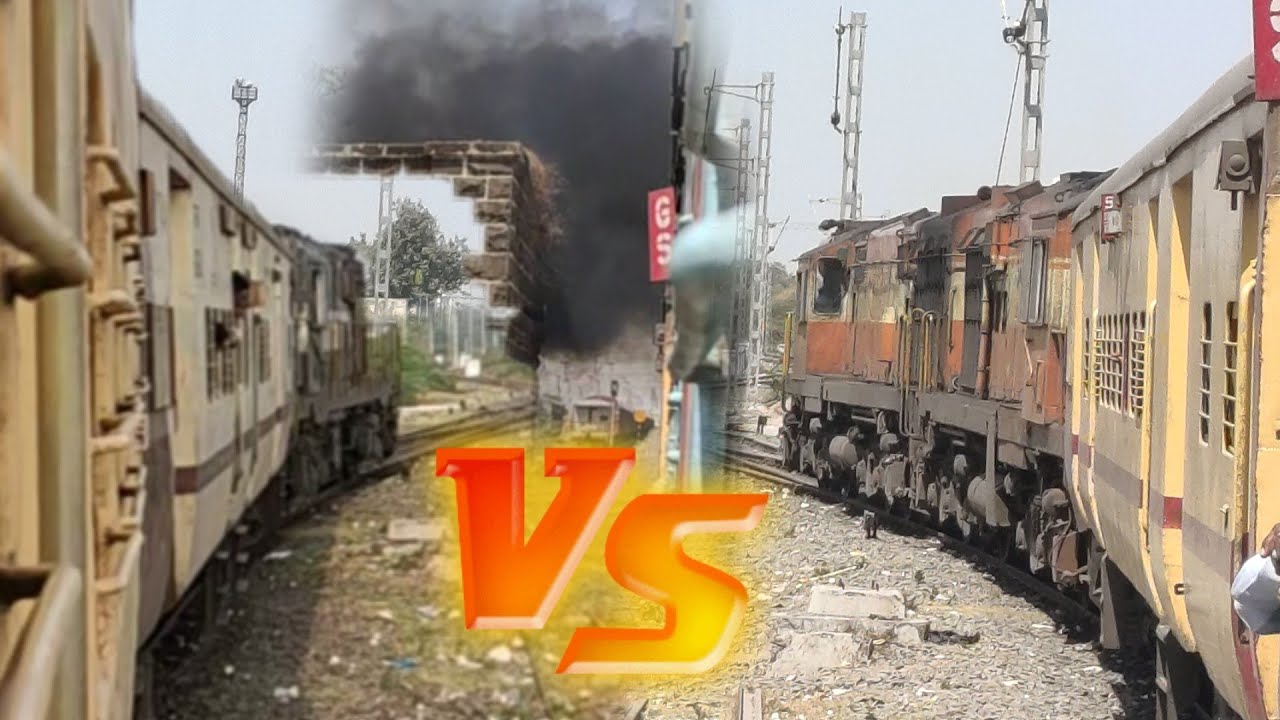 Single Alco Chugging Vs Double Alco Chugging : VaTvA WDM 3D Vs Twin ERS WDM 3A hauling Express Train