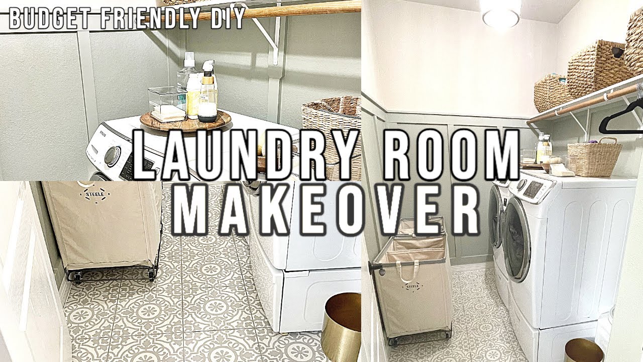 EXTREME LAUNDRY ROOM MAKEOVER ON A BUDGET / LAUNDRY ROOM DIY MAKEOVER