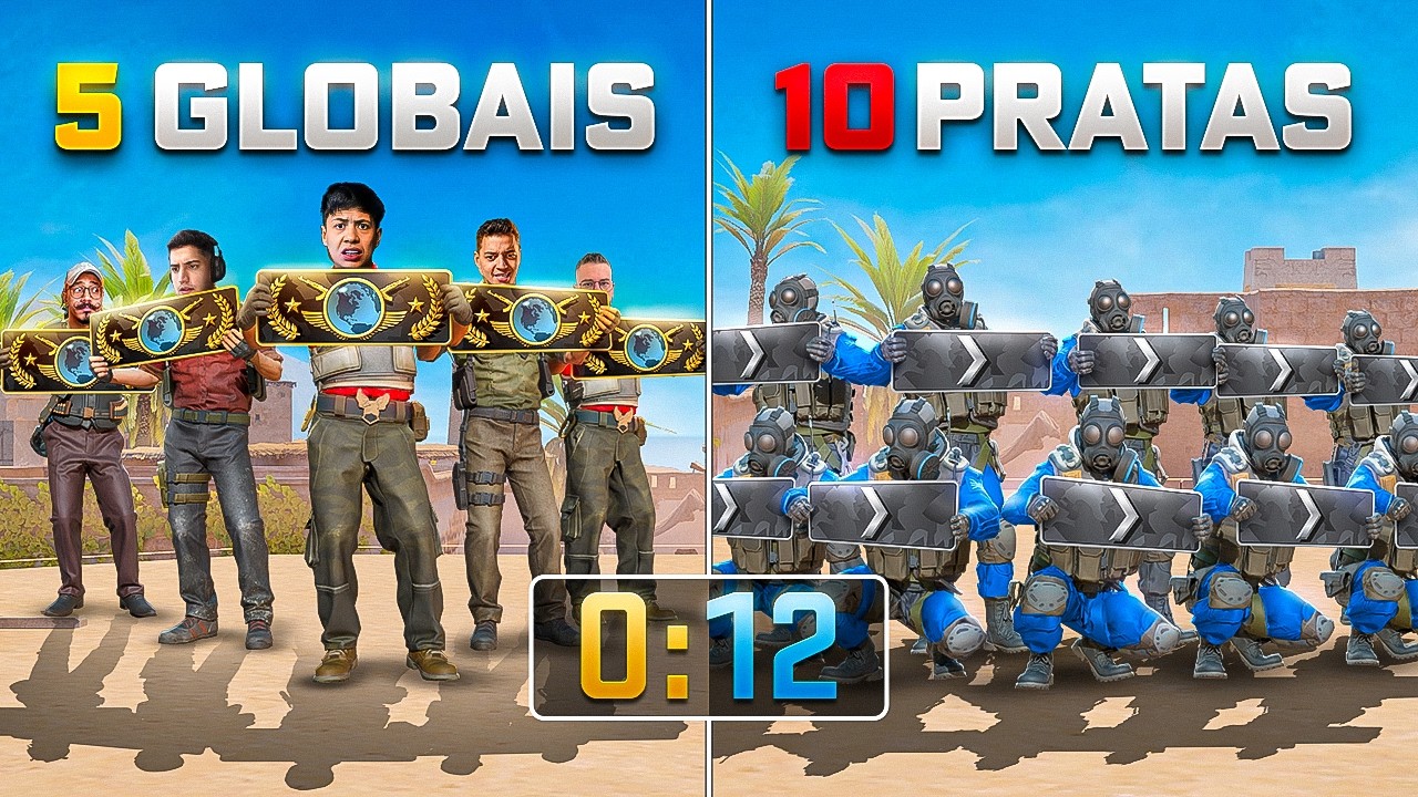 5 GLOBAIS contra 10 PRATAS no CS 2! (o maior sufoco que já passamos)