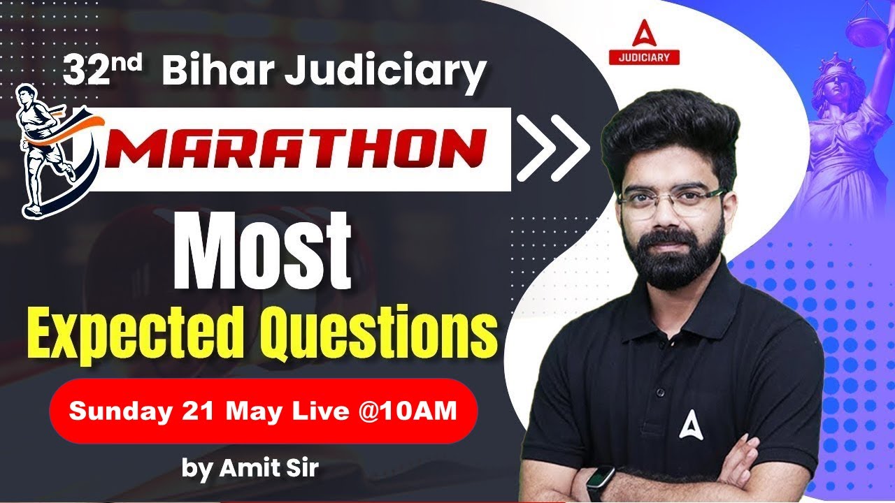 32nd Bihar Judiciary | Bihar PCS J 2023 Exam | Most EXPECTED Questions | By Amit Sir