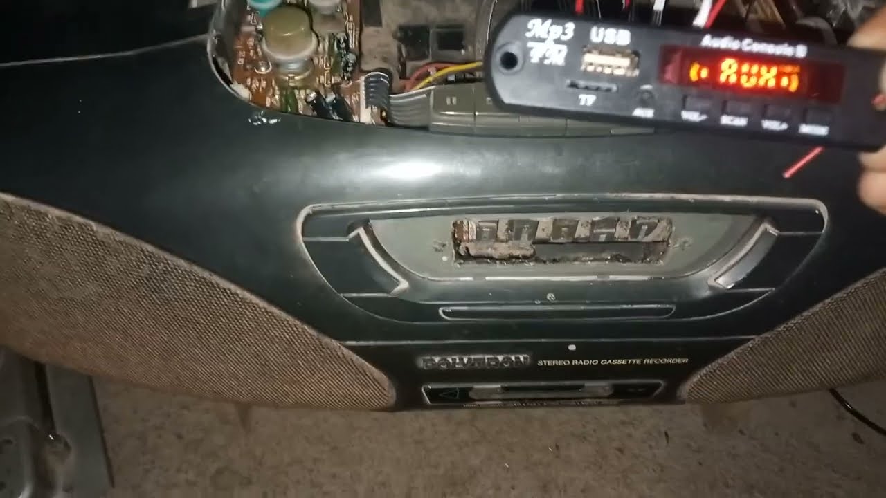 cara memasang modul mp3 pada tape polytron compo(kapsul)dengan mudah!!!!!!!