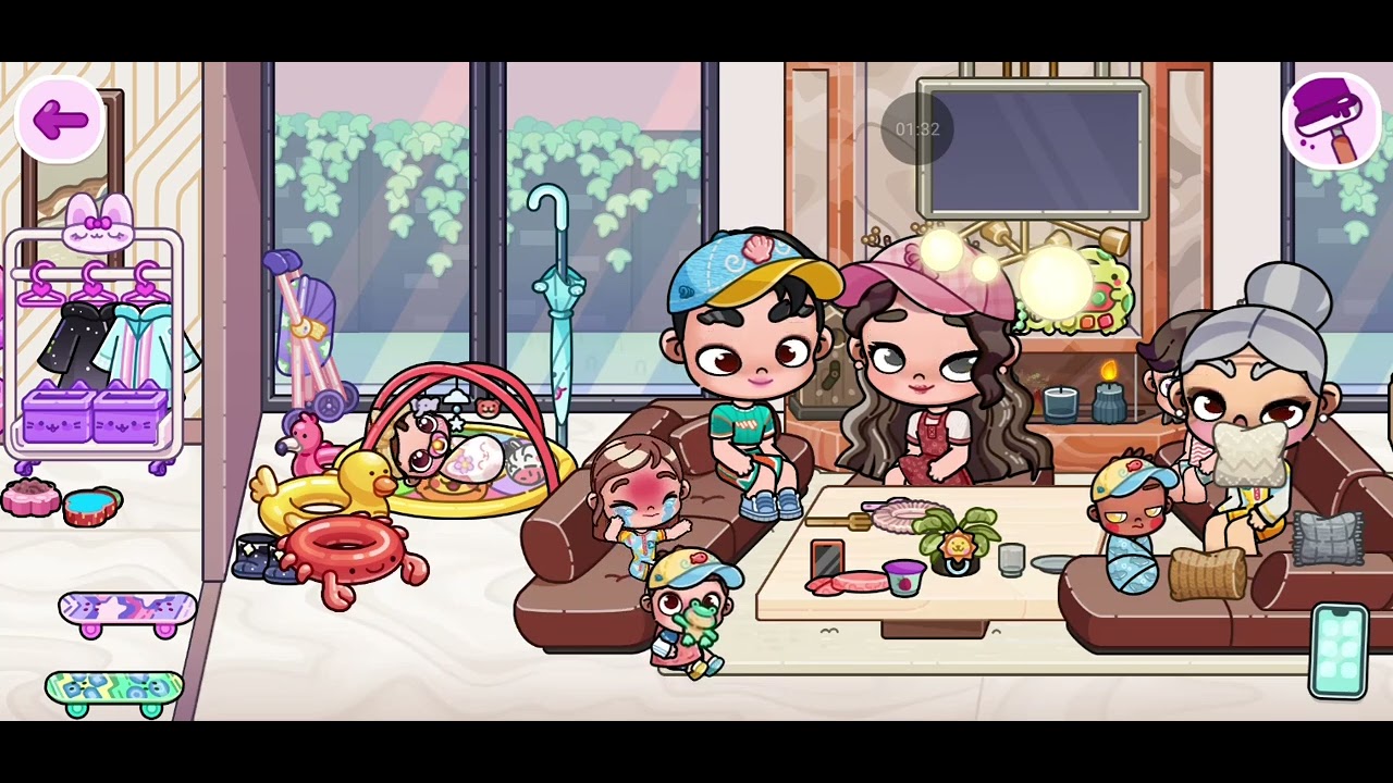 Rotina da noite da Helena no avatar world 