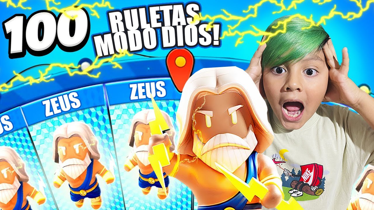 SOY DIOS EN STUMBLE GUYS | 100 RULETAS MITICAS de STUMBLE GUYS | Karim Juega