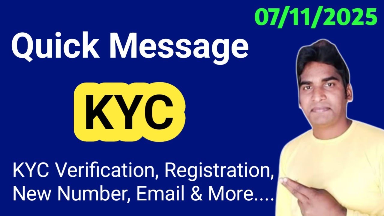 Quick Message About KYC Verification, Registration, New Number & Email Address #VictoryWithAsh