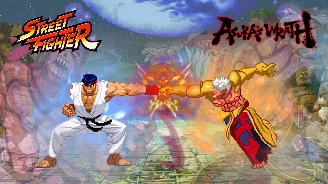 Asura vs Ryu ft. Evil Ryu & Kage - Street Fighter X Asura's Wrath