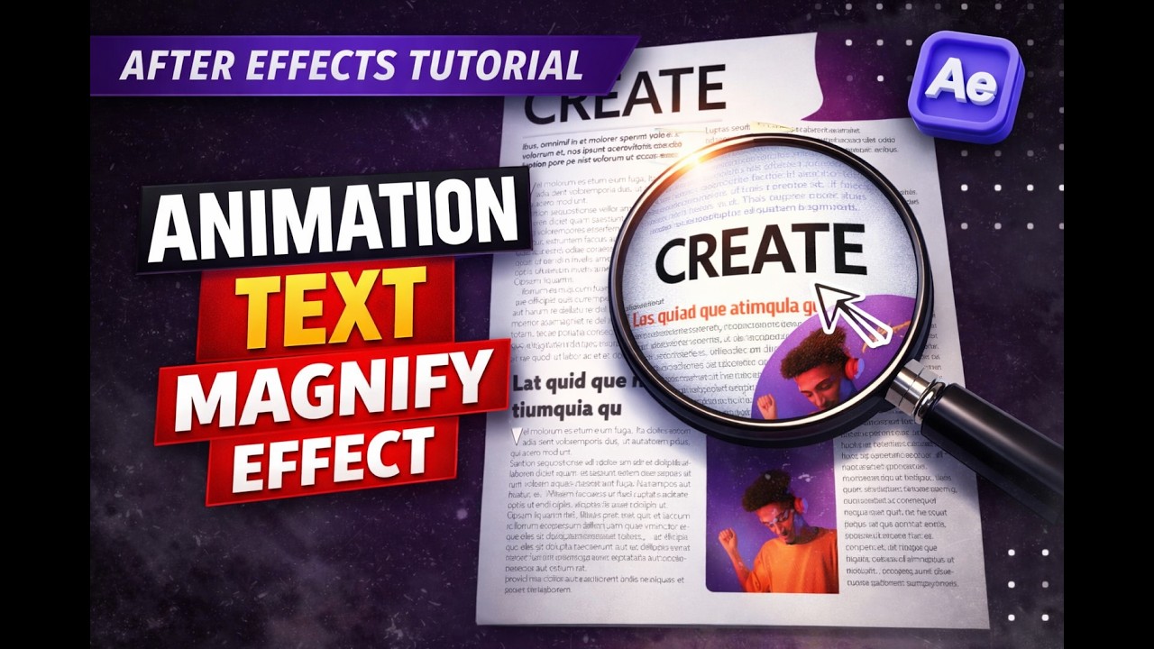 Создайте реалистичный эффект увеличительного стекла из журнала в After Effects.