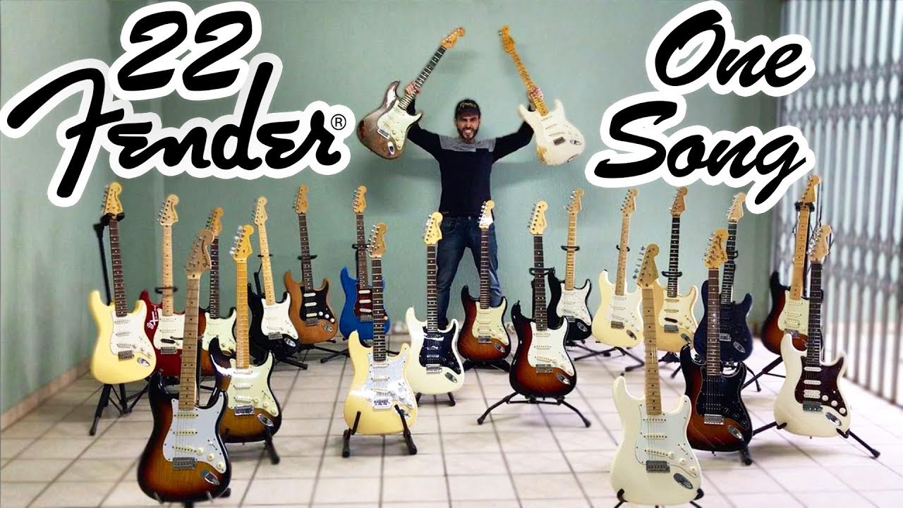 22 Fenders Stratocasters in One Song!! SRV 