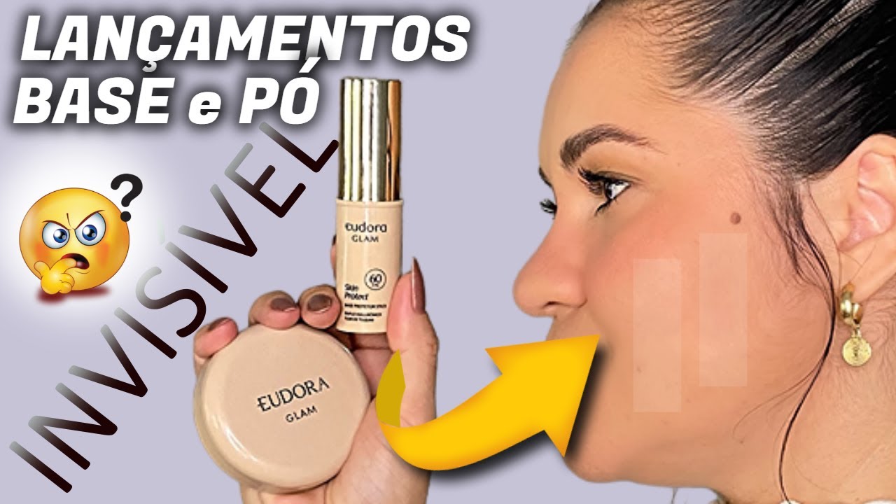 NOVA BASE E PÓ INVISÍVEL EUDORA GLAM - Com FPS60
