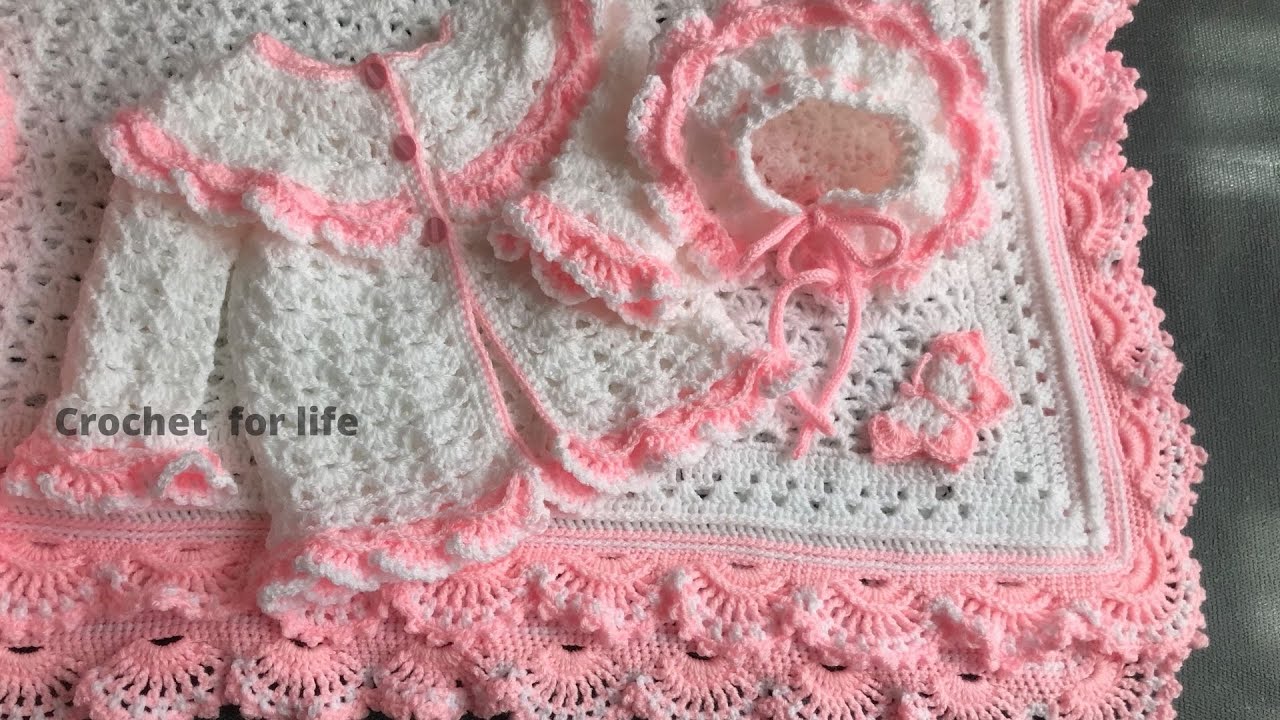 Easy Crochet Детская шапка / Связанный крючком чепчик / Вязание крючком на всю жизнь 0717