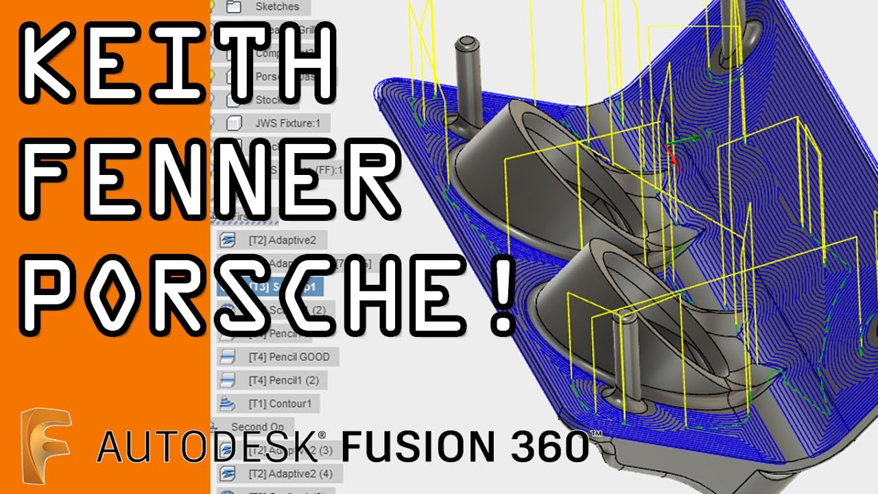 Keith Fenner Porsche Fusion 360 CAM Part 1!  FF71