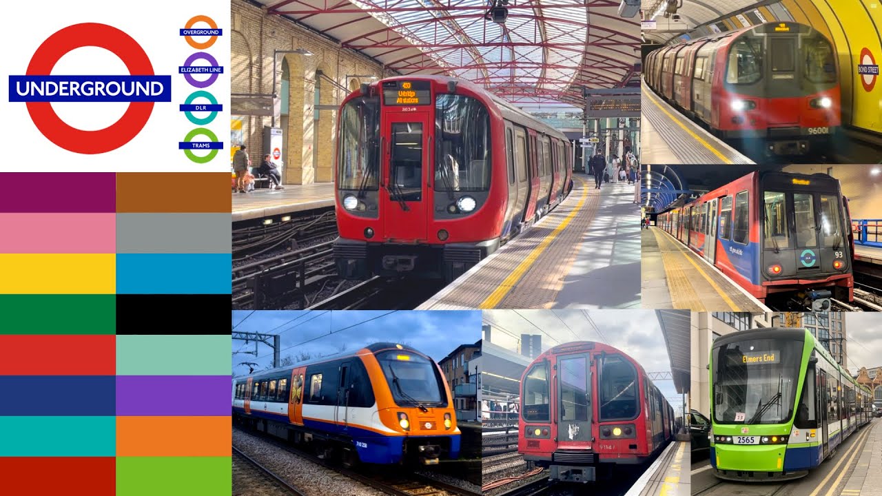 London Underground - all lines compilation 2024 (all Tube Map services)