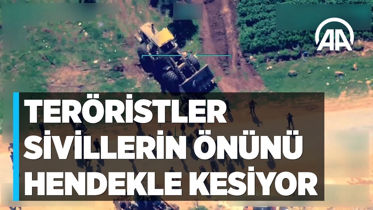 Terör örgütü YPG/PKK sivillerin Afrin'den çıkışını hendeklerle engelliyor