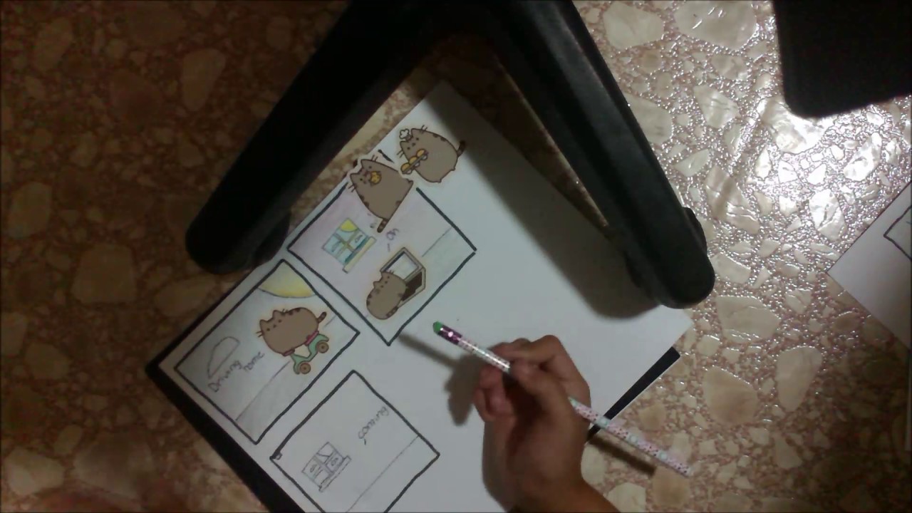 Speed Drawing Comic #1 Pusheen Cat Sticker Challenge