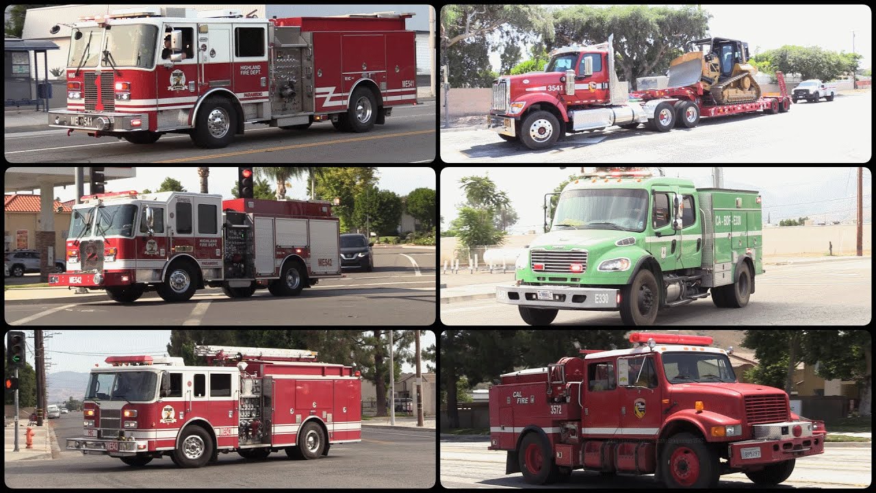 Cal Fire & Forest Service San Bernardino, Code 3 Responses From May to July 2025