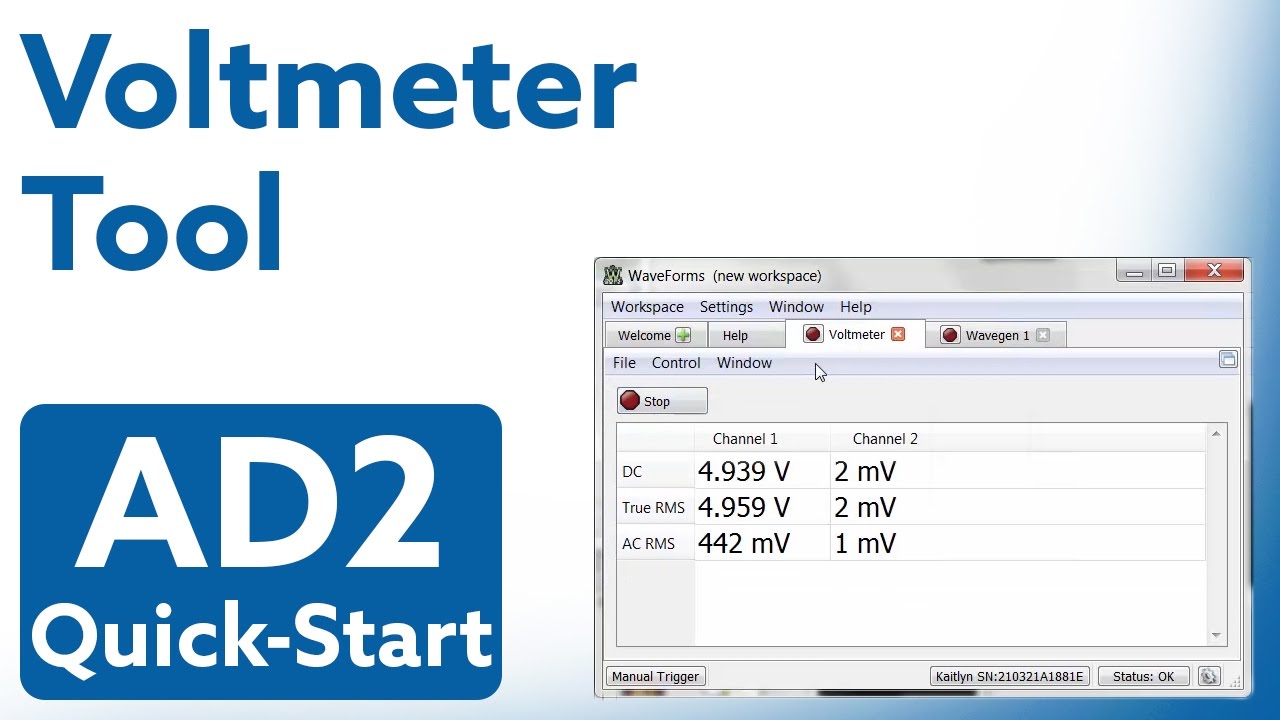 Analog Discovery 2 Quick-Start: Video 6 - Voltmeter Tool