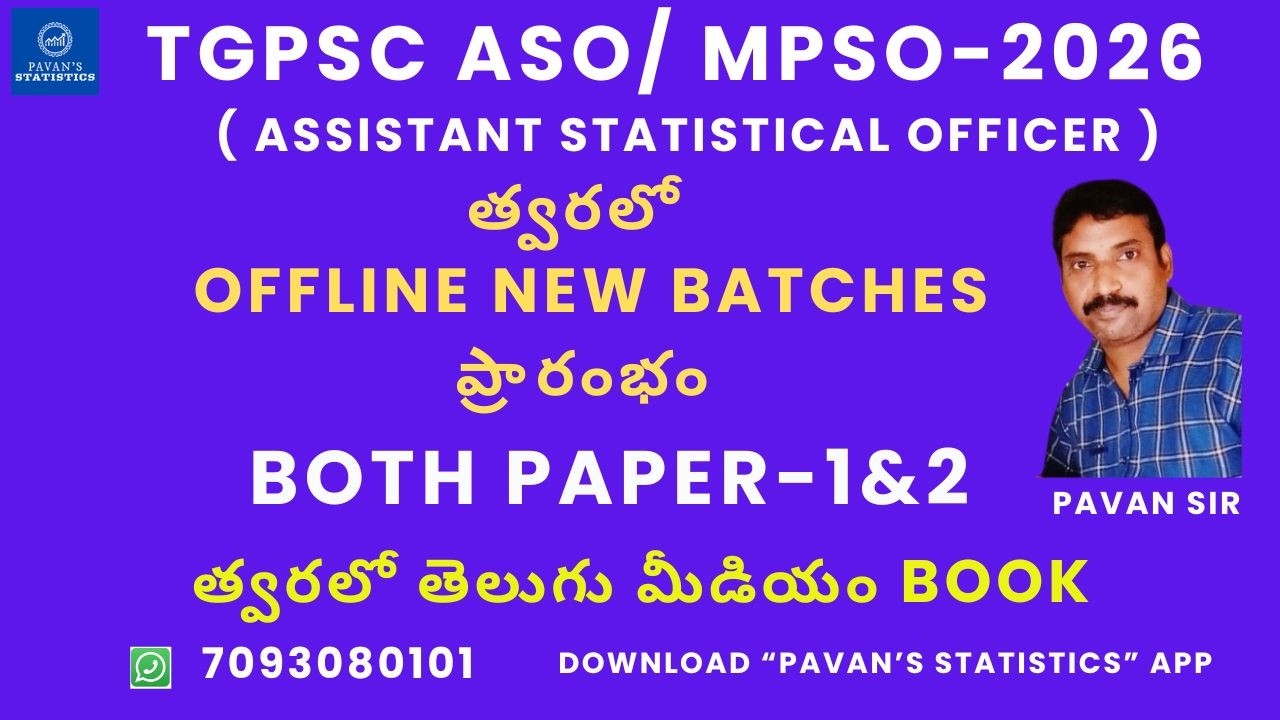 TGPSC ASO/ MPSO STATISTICS CLASSES