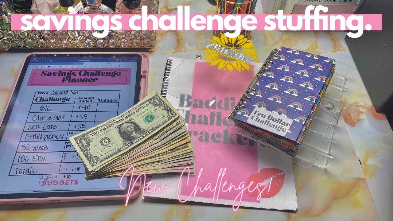 Savings Challenge Stuffing | $20,000 in Challenges|  OhmyfroBudgets