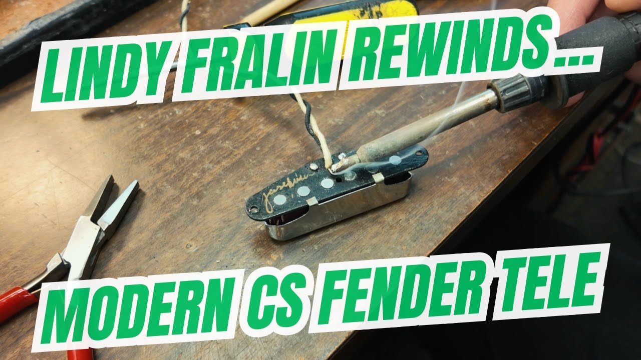 Линди перематывает грифовый звукосниматель Fender Custom Shop Josefina Sidewinder Tele