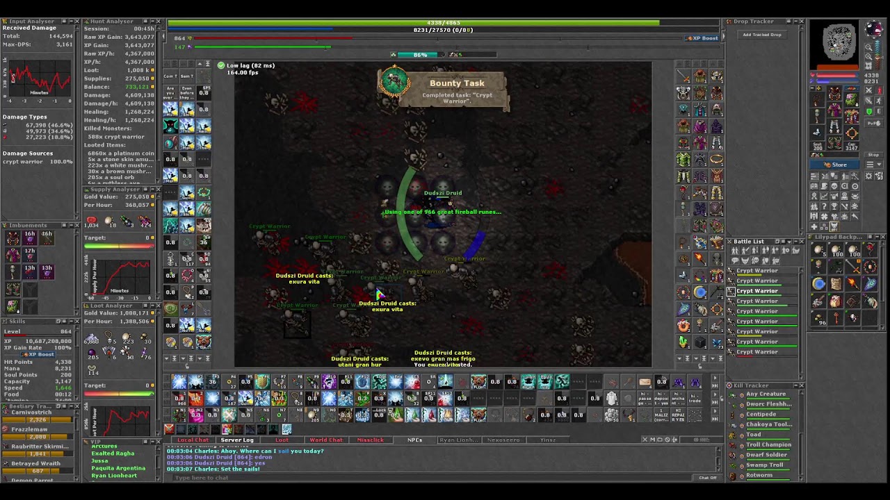 Bounty Task Crypt Warrior 588/588 Elder Druid 860 Kalibra