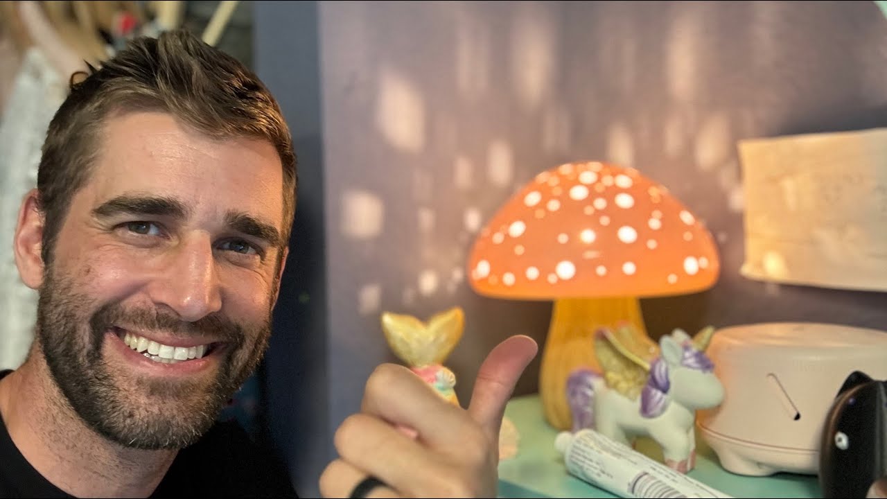 ★★★★★ Review of KAiSnova Mushroom Lamp Small Bedside Table Lamp, Pink Ceramics Mushroom