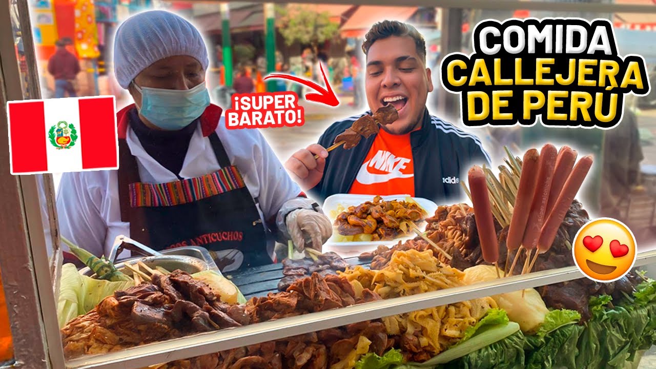 PROBANDO COMIDA CALLEJERA en PER&Uacute; 🇵🇪 *Todo es s&uacute;per barato* 💰😱
