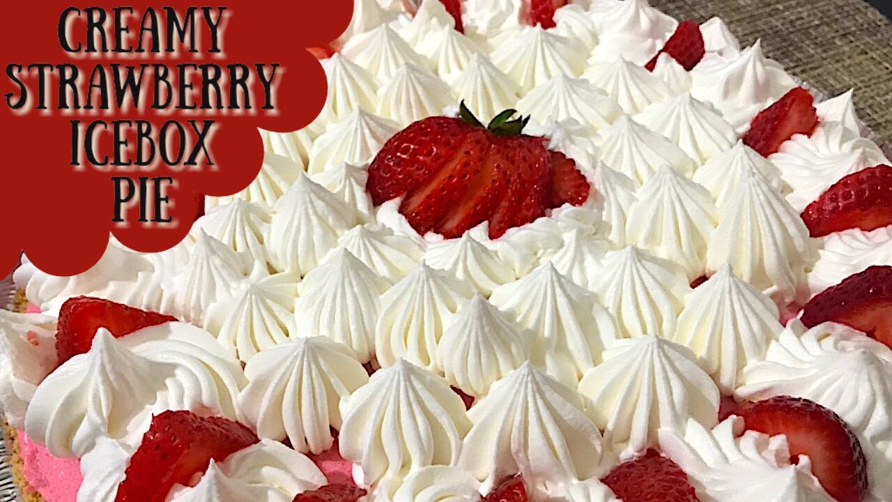 Old Fashioned Strawberry Ice Box Pie | 5 MINUTE NO BAKE STRAWBERRY PIE
