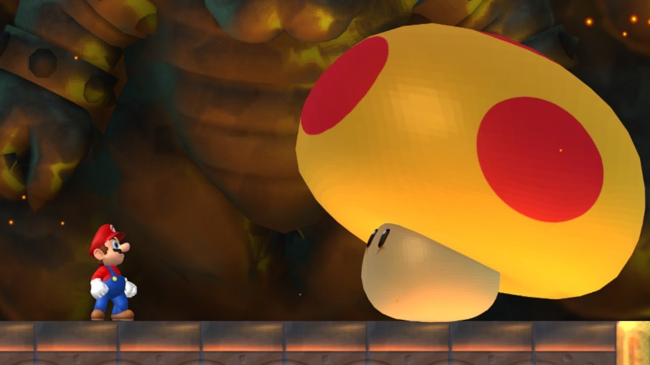 New Super Mario Bros. Wii - Final Boss Evil Mega Mushroom & Ending