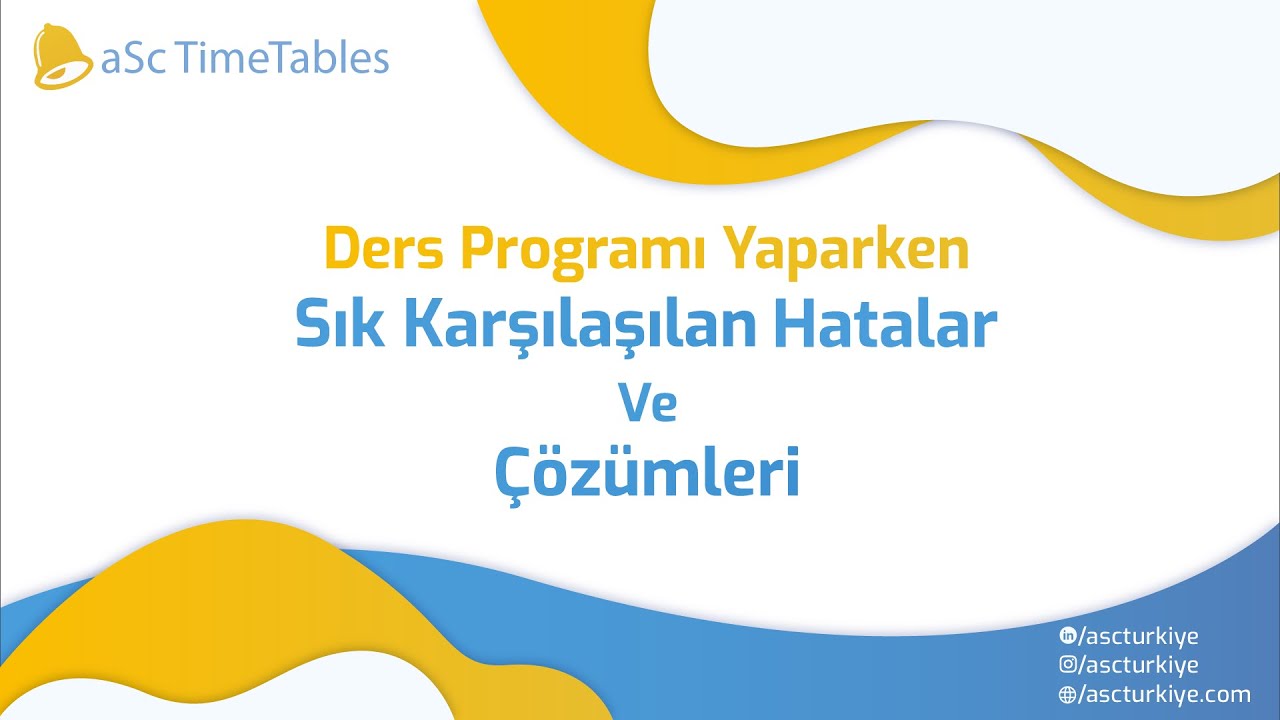 Ders Programı Hazırlarken 