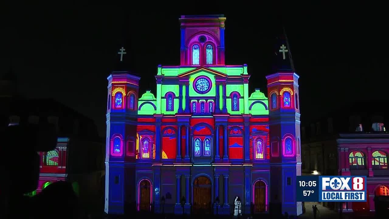 French Quarter lights up in dazzling display, drawing crowds and notable guests
