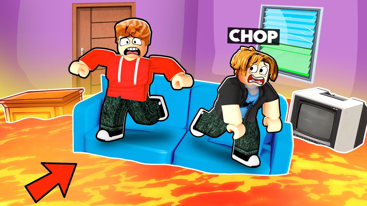 ROBLOX CHOP AND FROSTY PLAY FLOOR IS LAVA IN EXTREME SITUATIONS