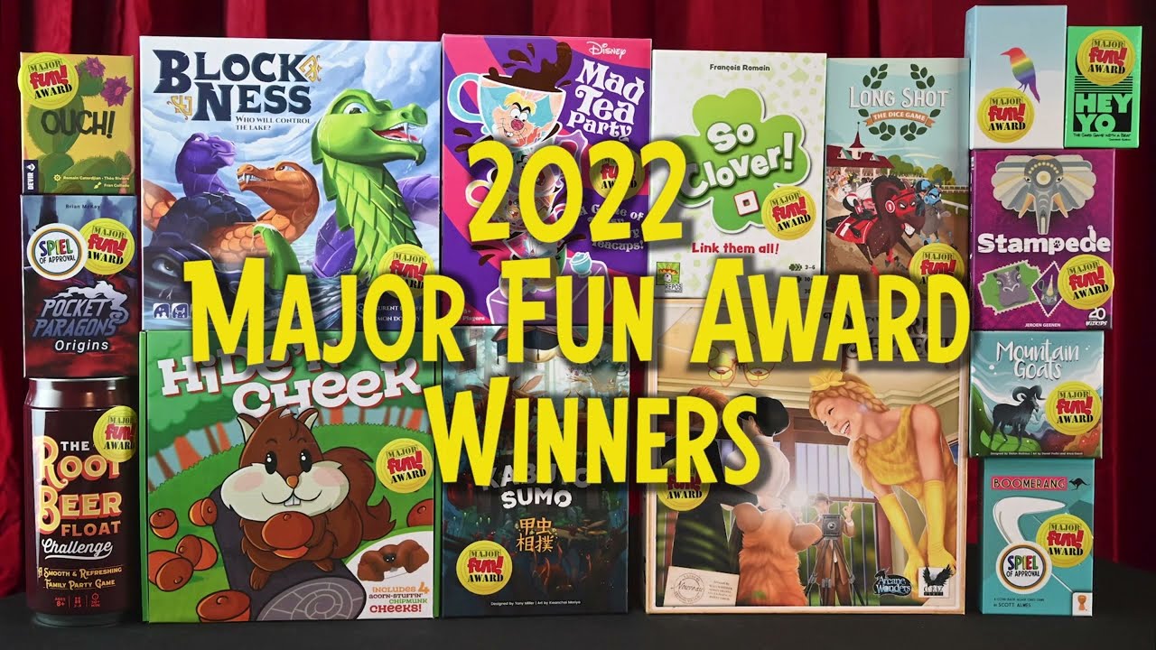Major Fun Award Winning Board Games - 2022
