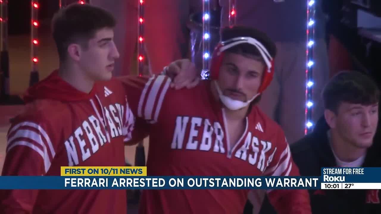 Standout Nebraska wrestler AJ Ferrari booked on outstanding warrant in Texas