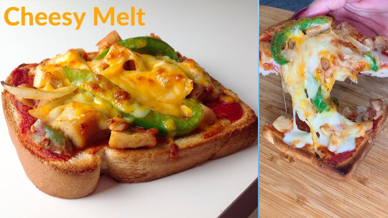 Cheesy Chicken Fajita Melts Toast by (HUMA IN THE KITCHEN)