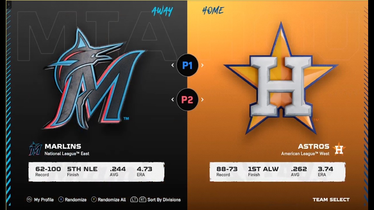 MLB The Show 25 четвертый тур Miami MARLINS - Houston ASTROS