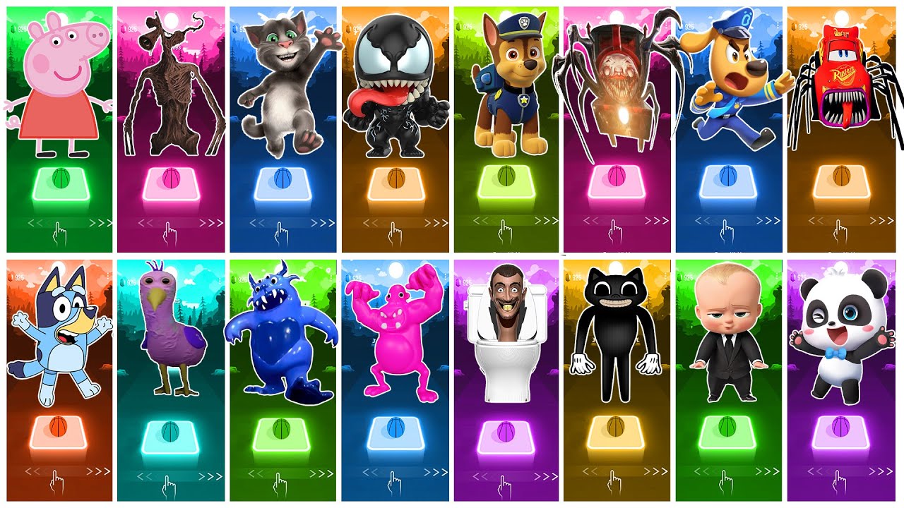 Baby Shark and Pinkfong friends All Video Megamix 🆚Oddbods 🆚 Cocomelon 🆚 Bluey Bingo 🎶 Who Will Win?