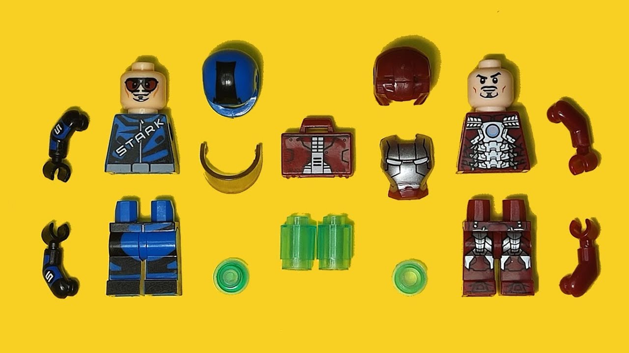 LEGO Tony Stark Racing & Iron Man Armor Mark 5 | Unofficial Minifigure | Marvel