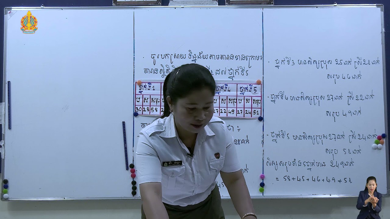 ថ្នាក់ទី៥ គណិតវិទ្យា មេរៀនទី៦  ស្ថិតិ​ ការបកស្រាយទិន្នន័យក្រាប (ភាគ០១)