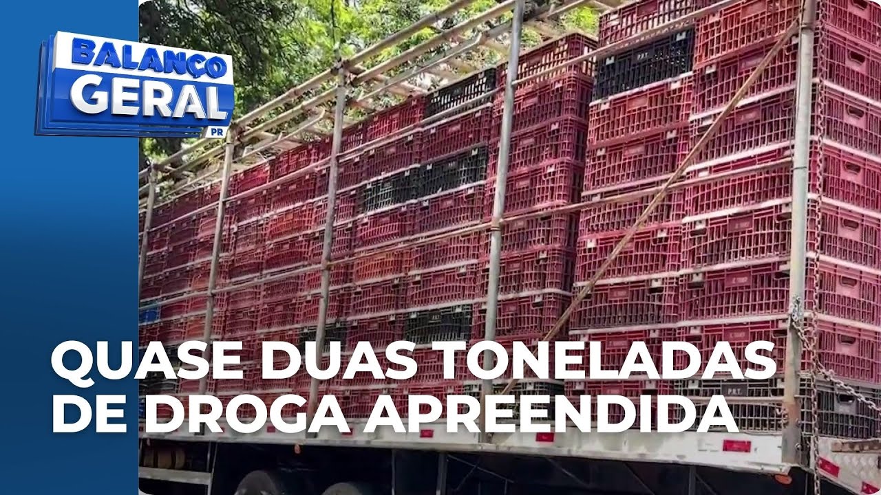 PRF encontra quase duas toneladas de drogas em meio a uma carga de frangos em abordagem, no PR