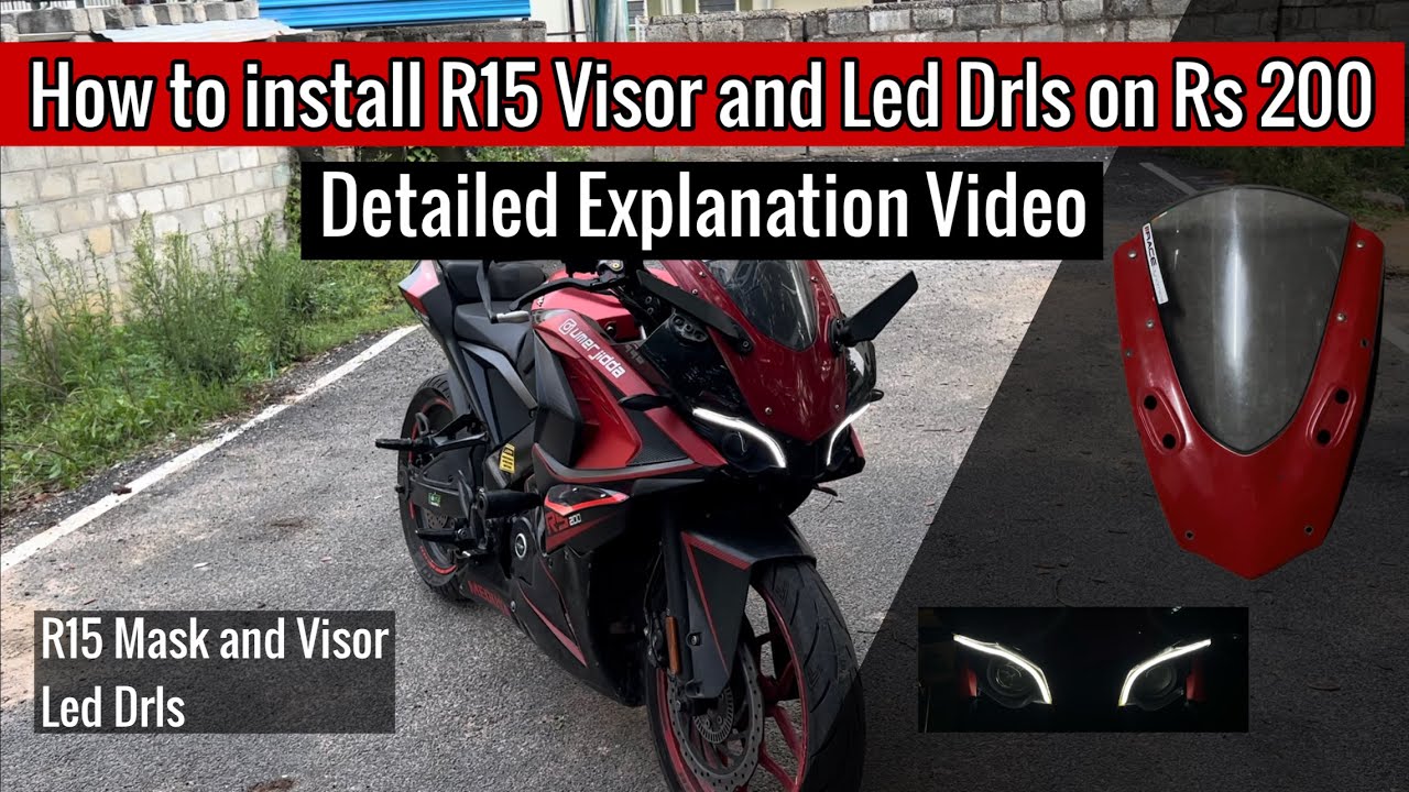 How to Install R15 V3 Mask on Pulsar Rs200 !! Pulsar Rs200 Modified 🔥 | Super bike looks 🚀