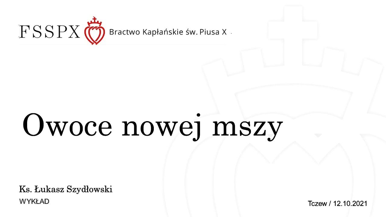 Owoce nowej mszy