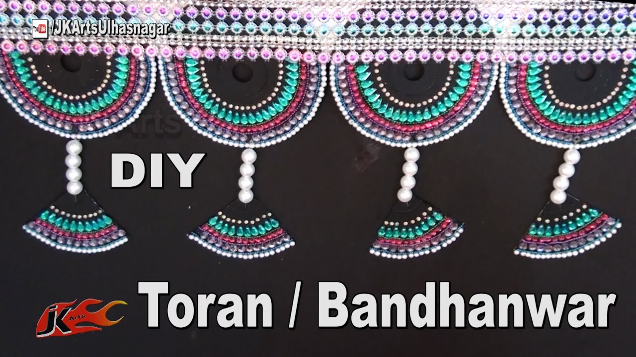 DIY Toran / Bandhanwar from Waste CD / DVD | How to make | JK Arts 1008