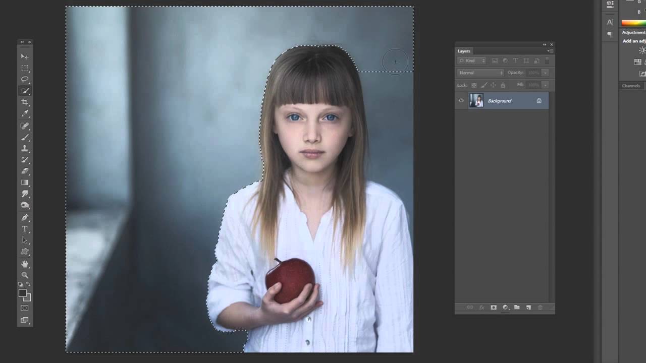 قص صور البورترية, قص الشعر بطريقة احترافية, Photoshop Cs6