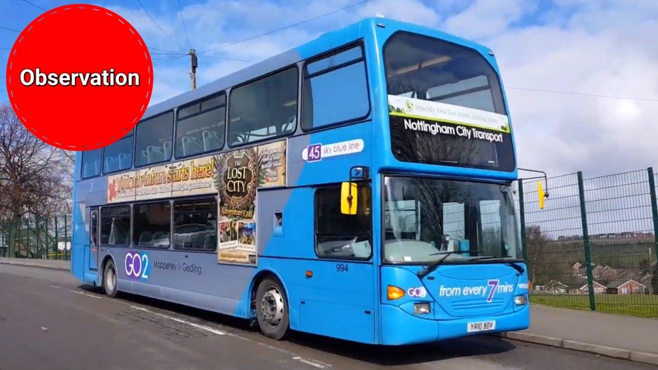 Scania Omnidekka buses in Nottingham