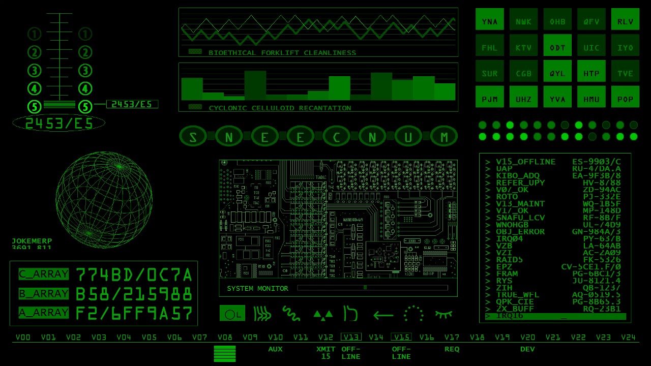 Ophidic Displays: Retro Sci-Fi Screensaver