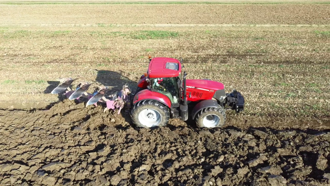 ARATURA CAMPAGNA 2019 4K -|Case Puma 240 & trivomere entro-fuori solco De Franceschi|