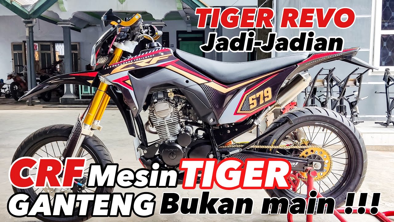 Honda TIGER REVO Modifikasi CRF 150L!! Supermoto!! Rangka Custom Ok!!