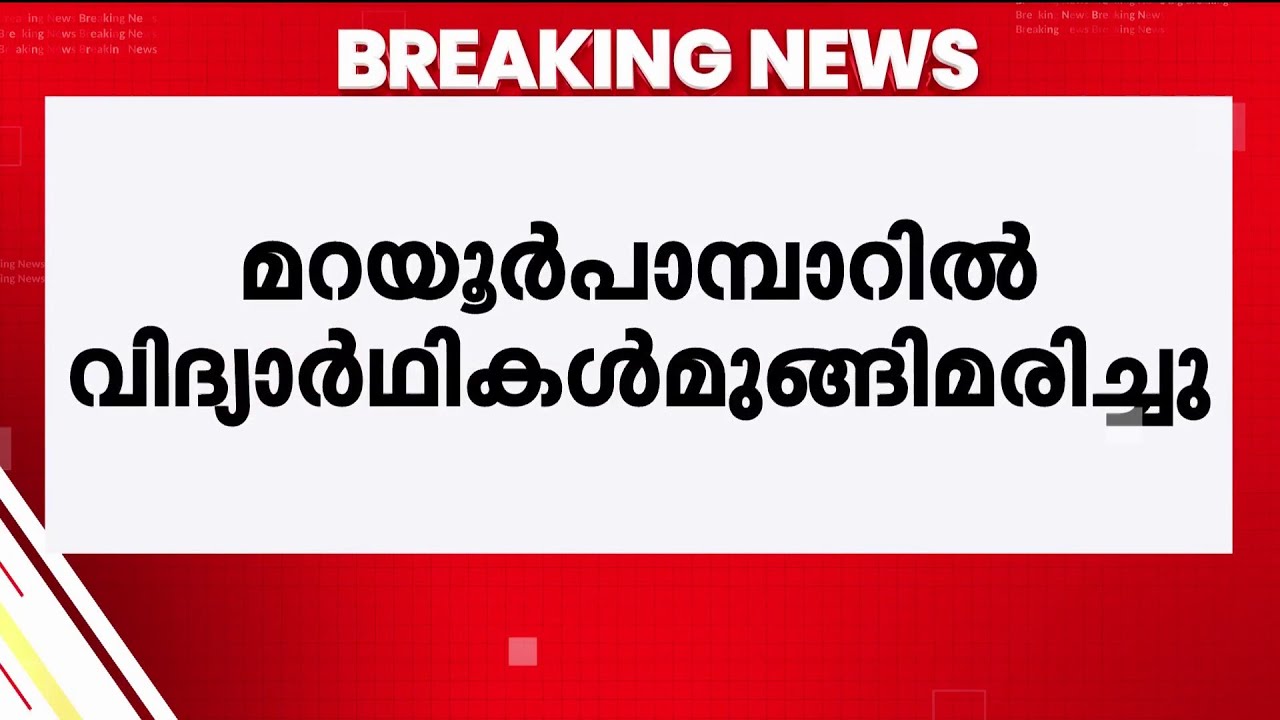പാമ്പാറിൽ കുളിക്കാൻ ഇറങ്ങിയ വിദ്യാർഥികൾ മുങ്ങിമരിച്ചു | Drowning Death | Marayoor | Pambar